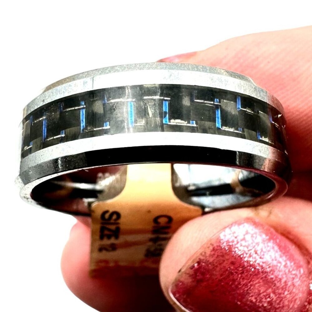 Tungsten Carbide Mens Ring Original Tag Attached Size 12 Comfort Fit